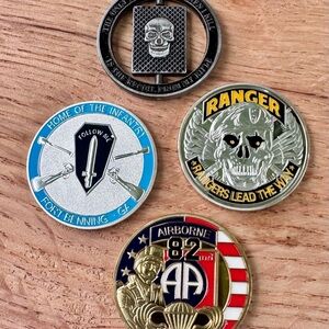Infantry Airborne Ranger Sniper Challenge Coin Set
